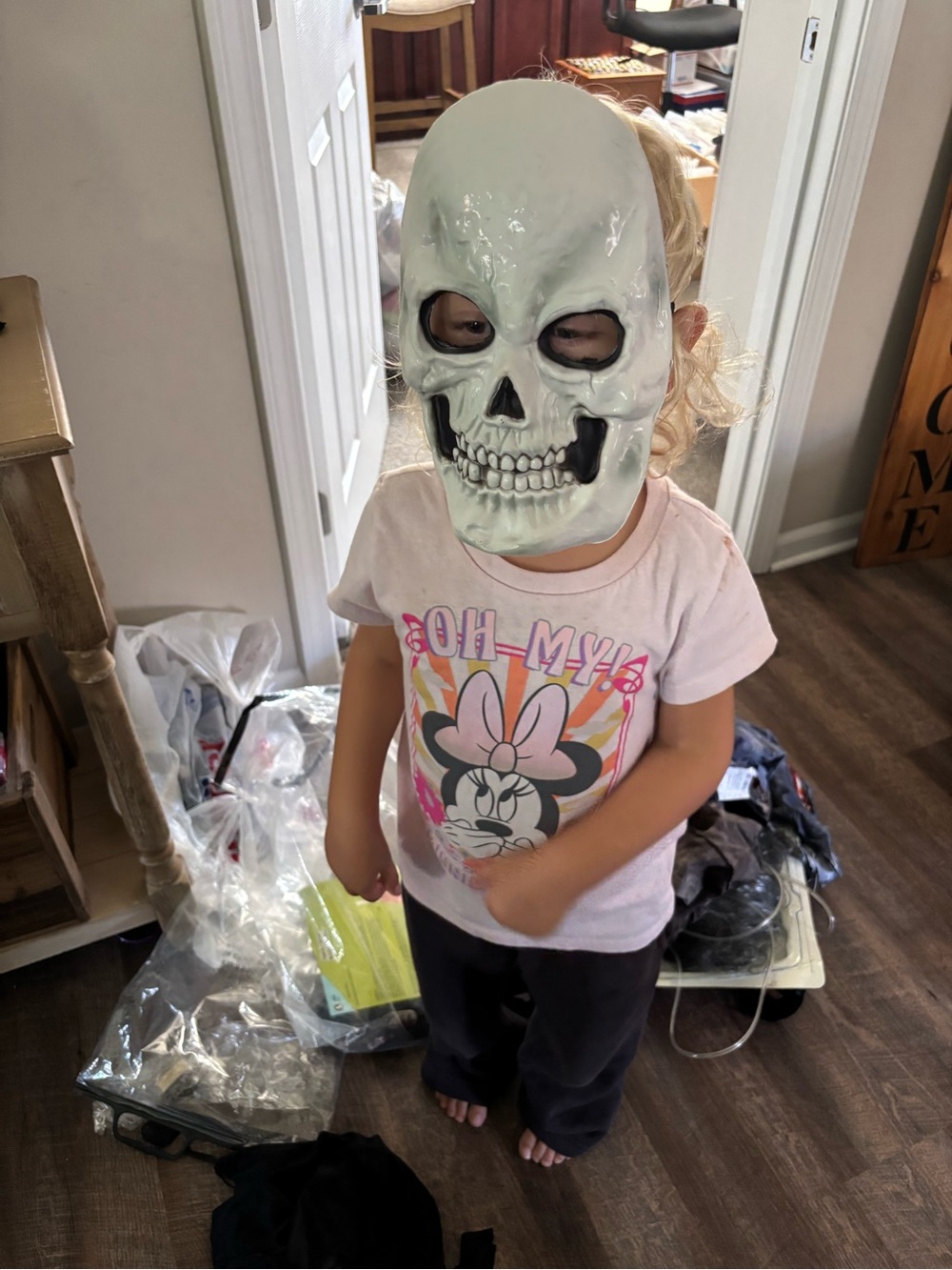 Kids White Skull Mask Halloween Costume Accessory